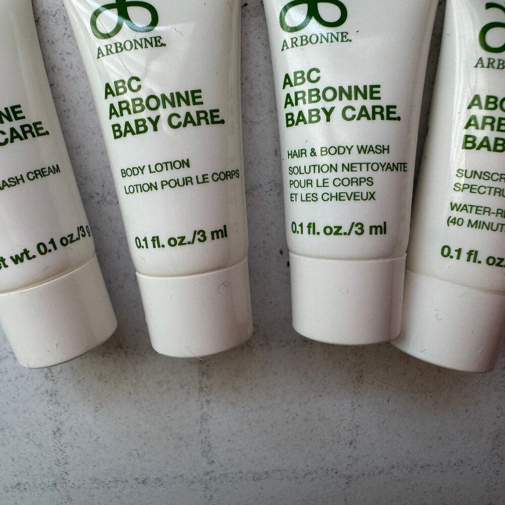 ARBONNE ABC BABY CARE Travel / Sample Set, 4x 3ml Tubes